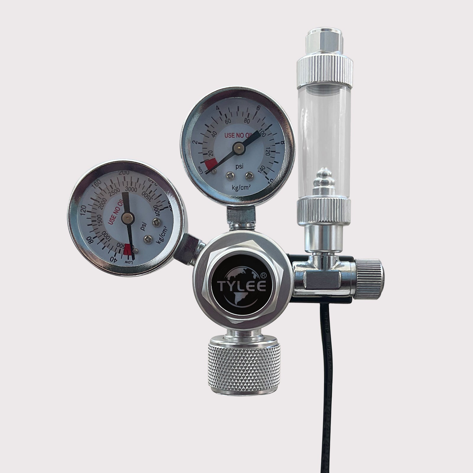 Pressure Reducing Valve with Solenoid Valve Dual Gauges for Aquarium