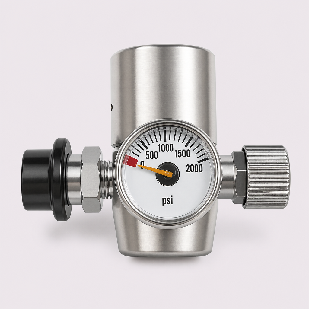 CO₂ Regulator with 8mm Female Quick-Connect Outlet Pneumatic Coffee Machine Compatible