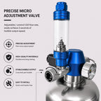 4L CO2 Reaction Bottle for DIY Planted Aquarium System with CO2 Regulator