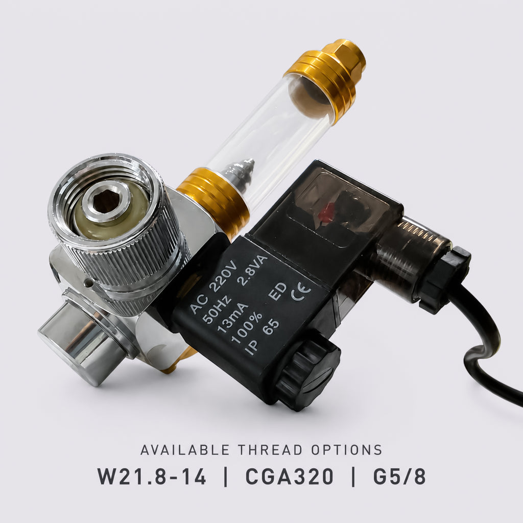 Aquarium CO2 Regulator with Solenoid Valve and Bubble Counter