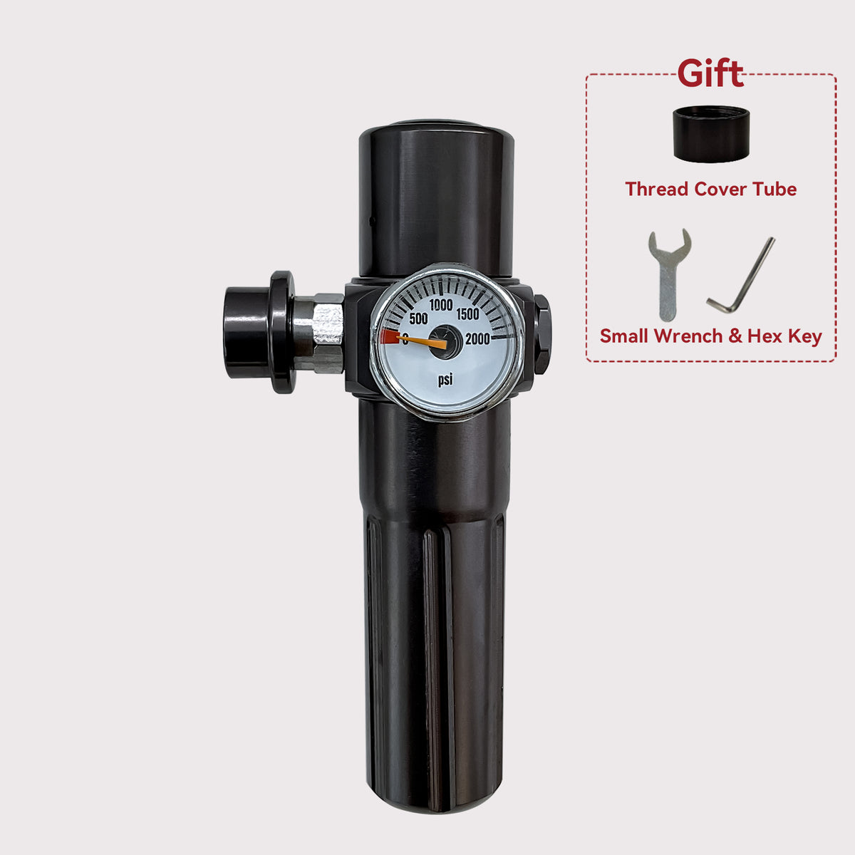Portable 8g CO₂ Cartridge Regulator with Push Valve – Mini Pressure Reducer for Soda, Beer & Carbonation Applications