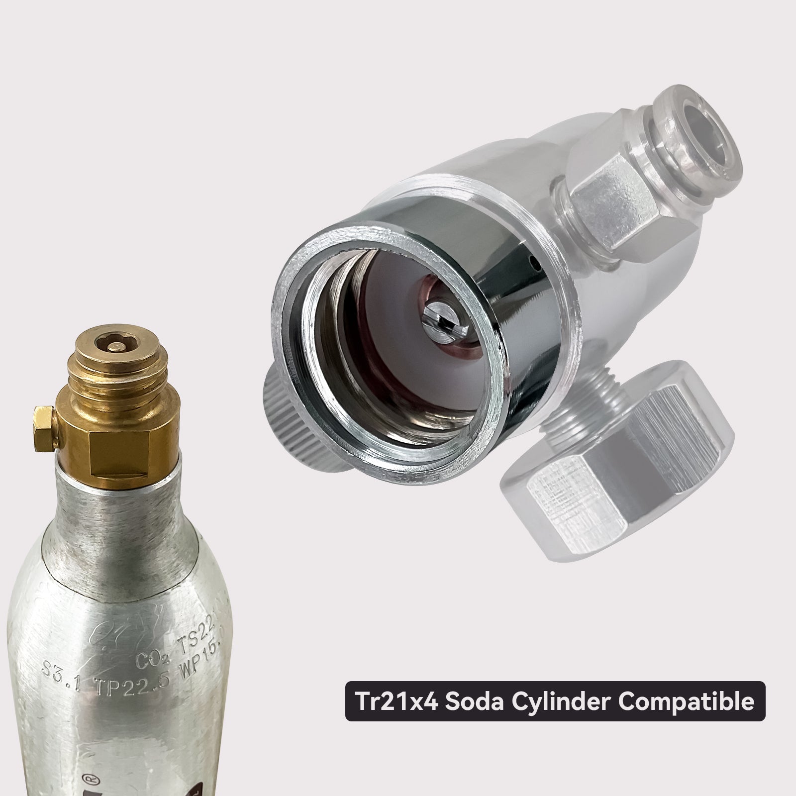 CO2 Regulator Tr21x4 Thread Pressure Reduction Valve Soda Cylinder Compatible