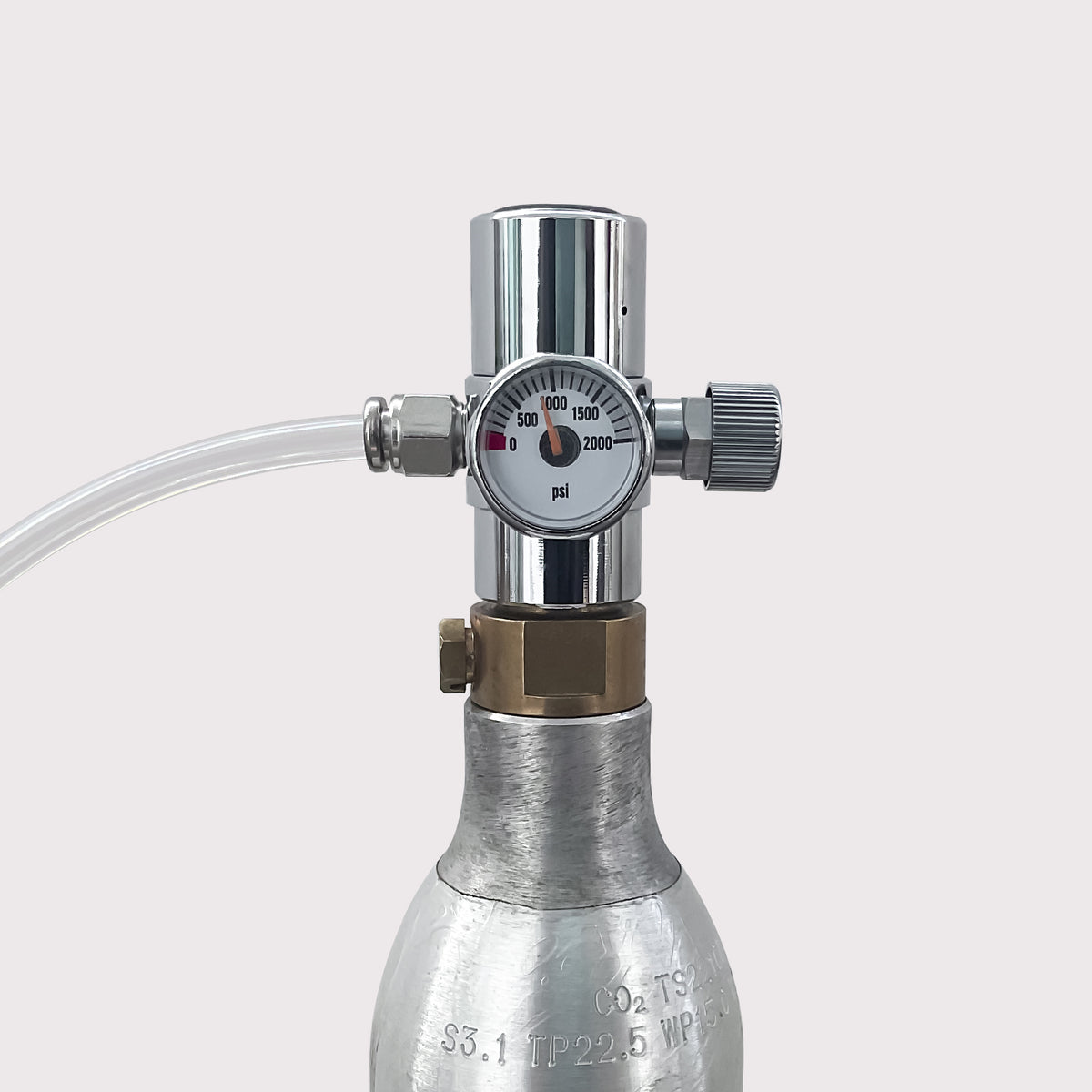 TR21×4 CO₂ Pressure Regulator for Soda Cylinders with Mini Gauge