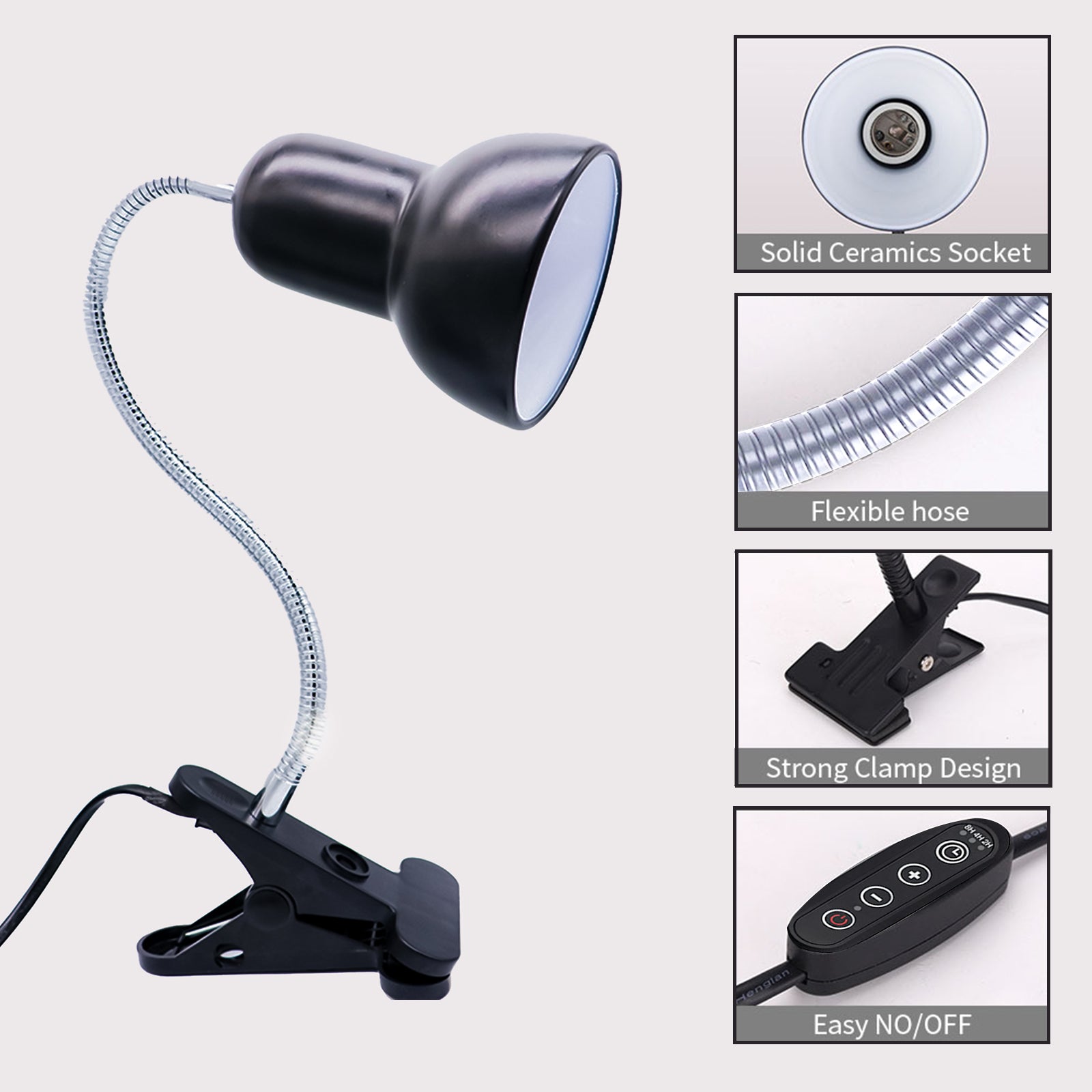 Reptile Heat Light Stand with Timer