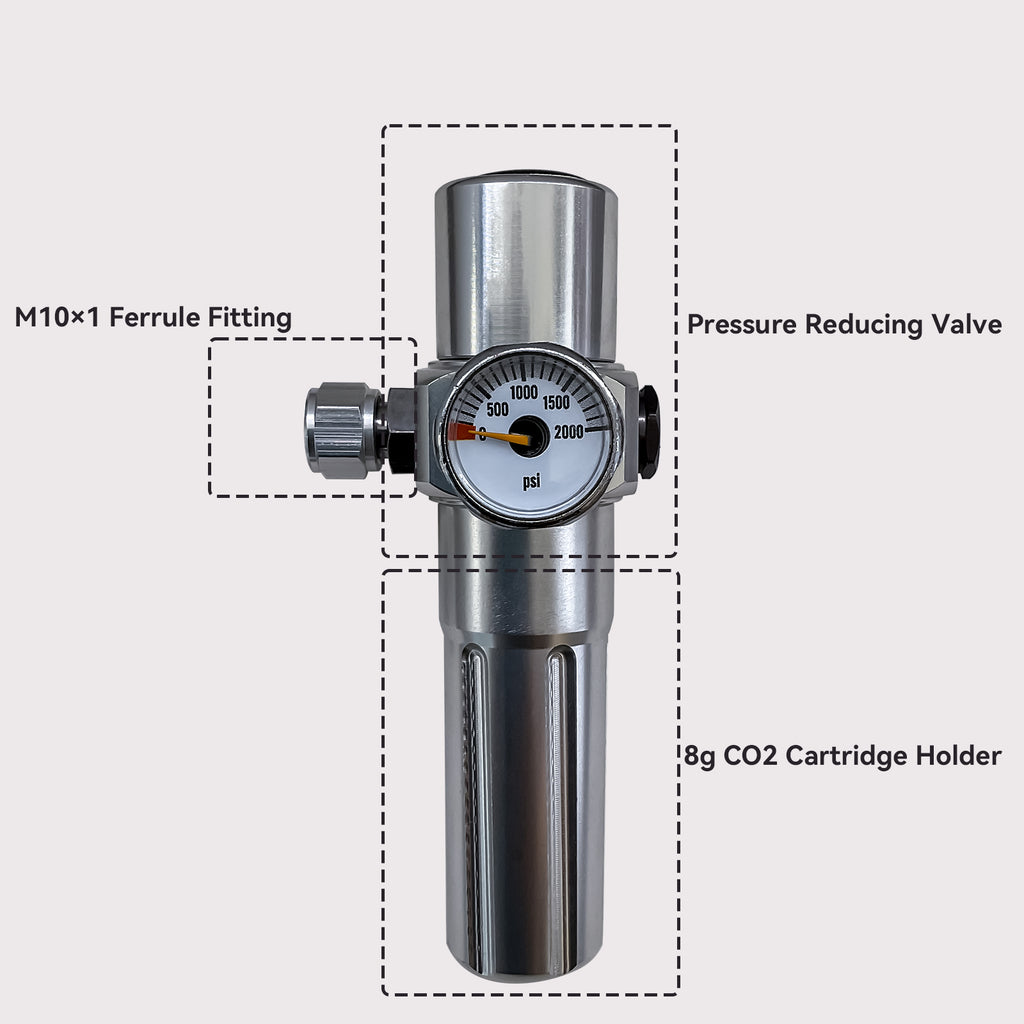 CO₂ Regulator for Pneumatic Coffee Machines 8g Cartridge Compatible