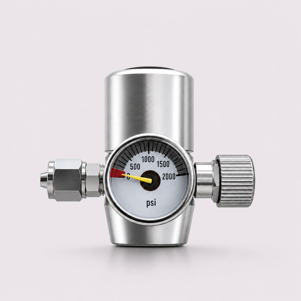 10.5–11 Bar Constant Pressure CO2 Regulator with Gauge, M10×1 Latch Outlet