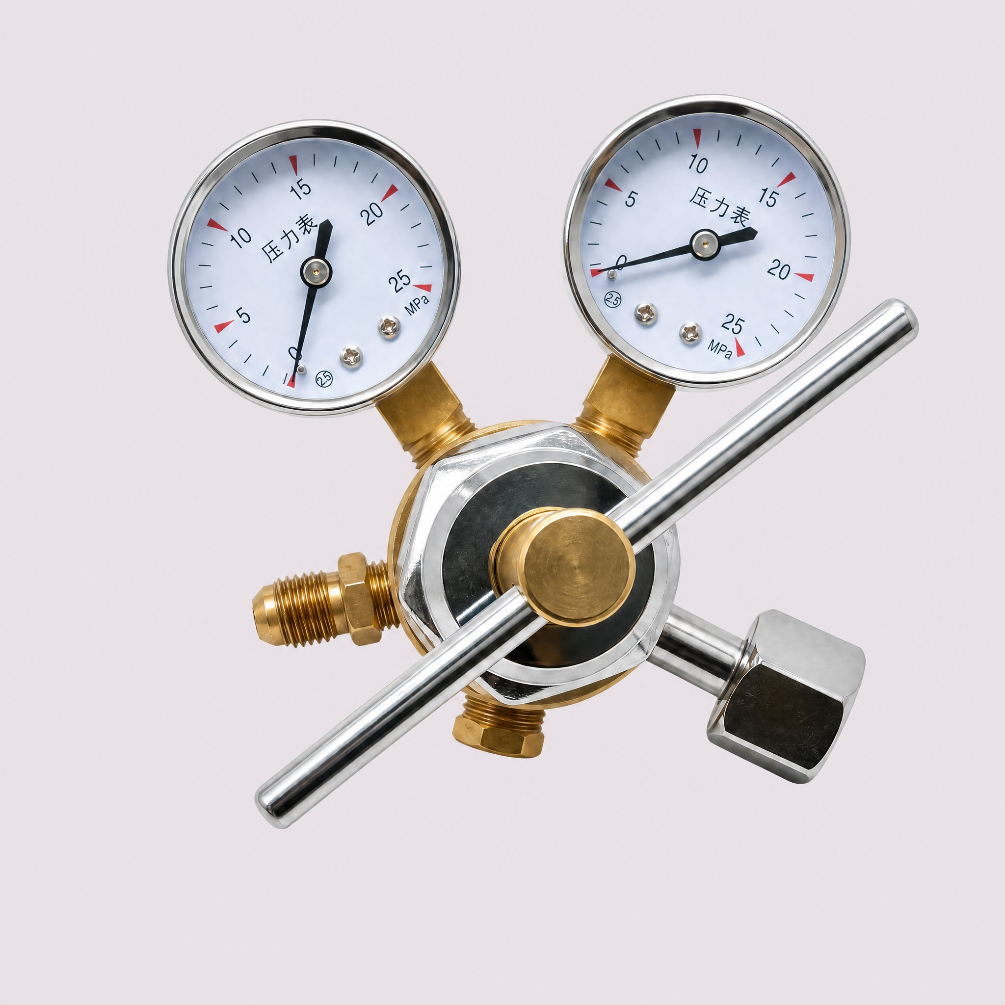Pressure Adjustable Nitrogen Regulator with Dual Gauges for Industrial Applications