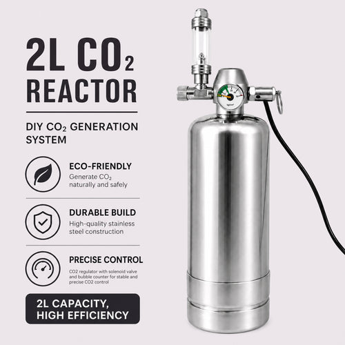 2L CO2 Reaction Bottle for DIY Planted Aquarium System with CO2 Regulator