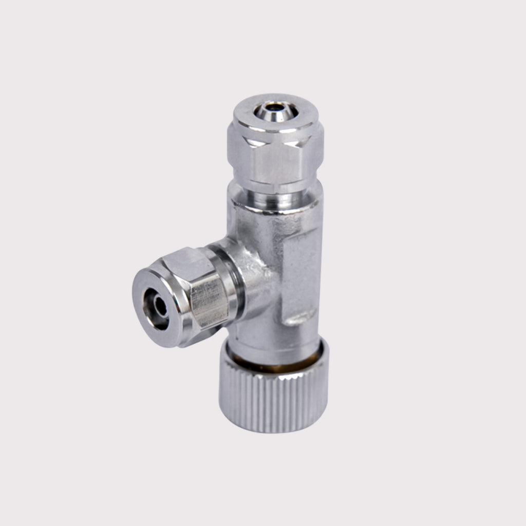 Brass Dual M10x1 Fine-Tuning Valve for CO₂ Systems