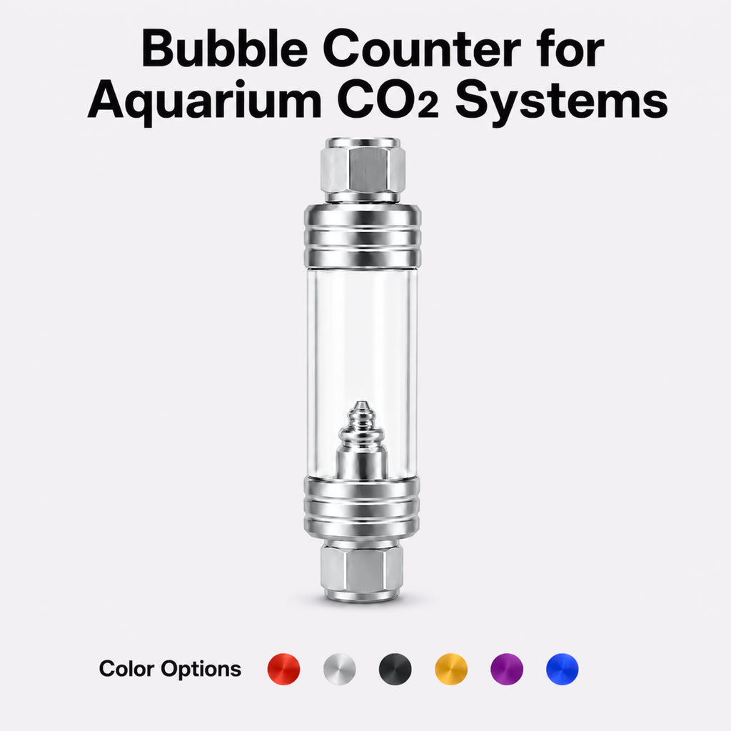 Aquarium CO2 Bubble Counter with Built-in Check Valve Inline Style