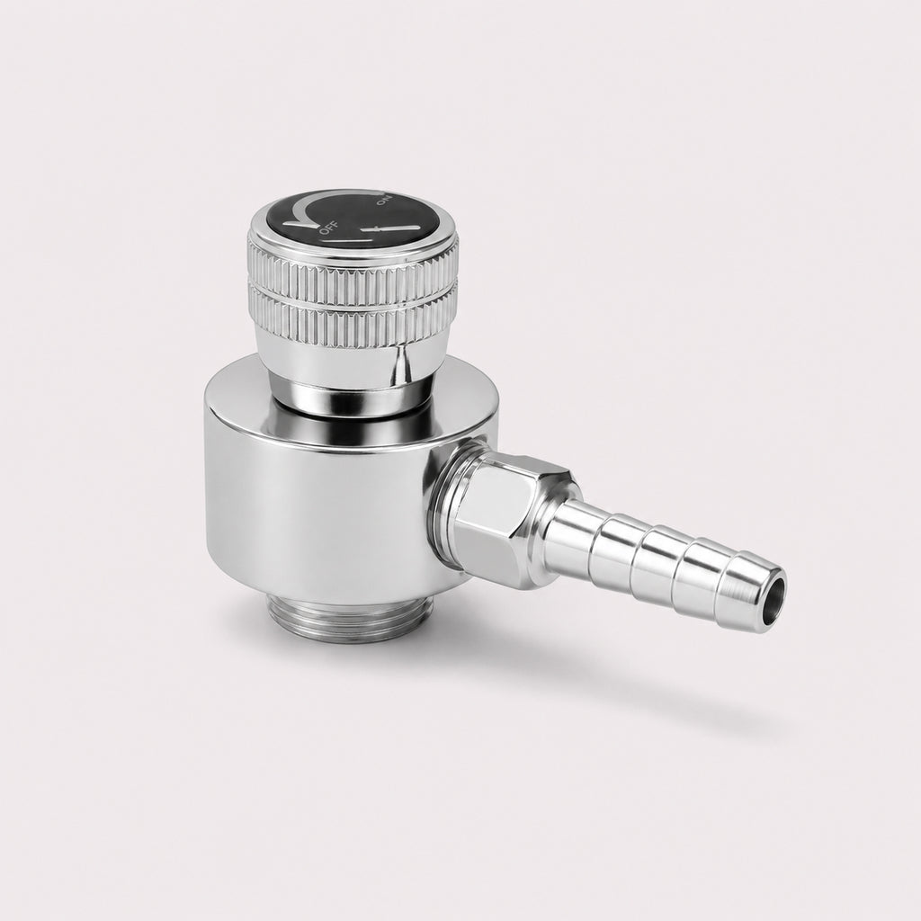 Calibration Gas Cylinder On-Off Valve 5/8"-18 UNF Male Inlet with 6mm Hose Barb Outlet
