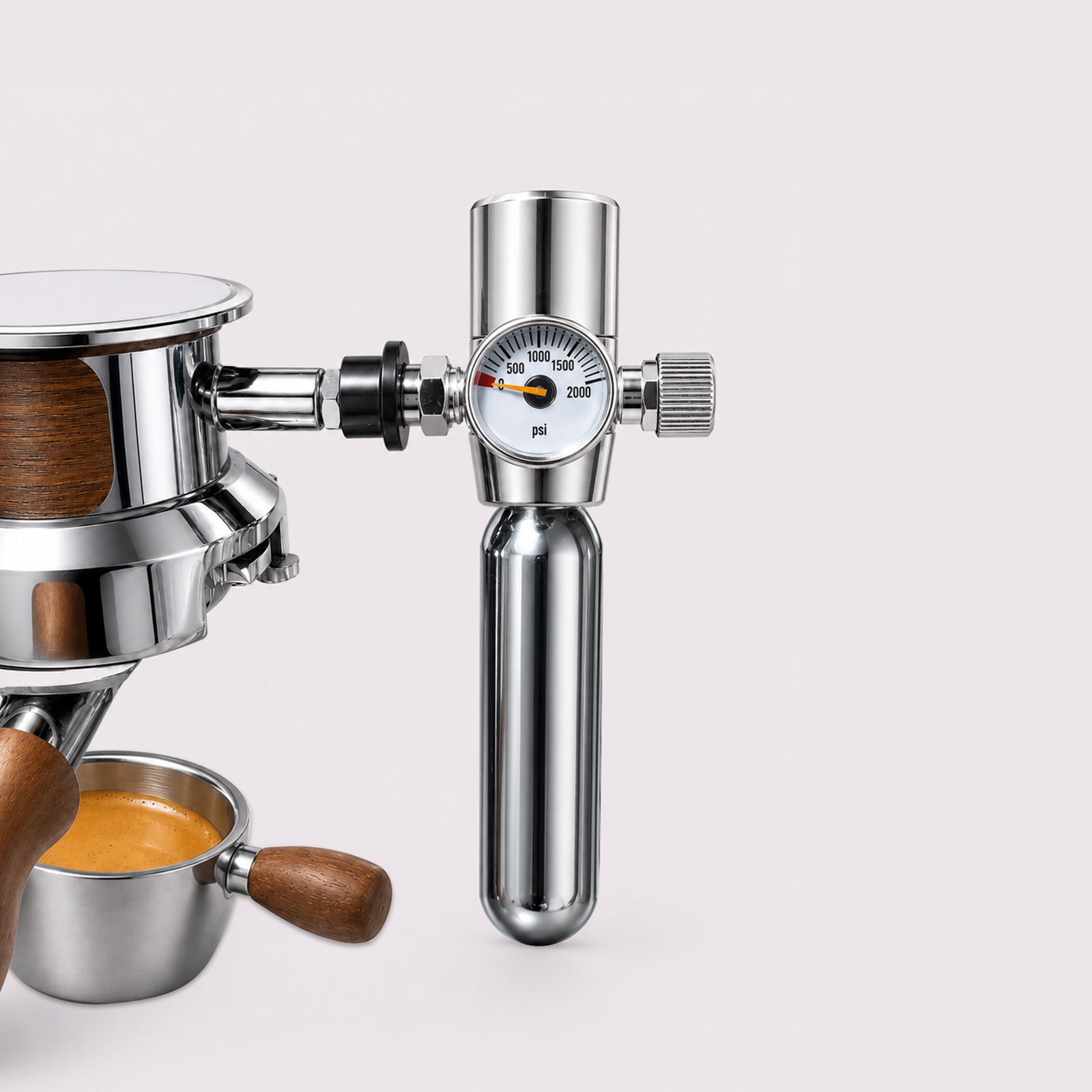 CO₂ Regulator with 8mm Female Quick-Connect Outlet Pneumatic Coffee Machine Compatible