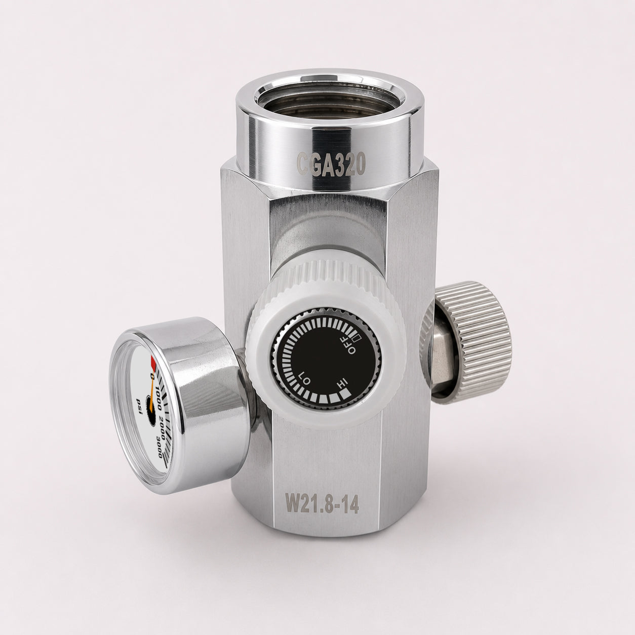 CO₂ Tank Refill Adapter – CGA320 to W21.8 Connector for Home Gas Cylinder Refilling
