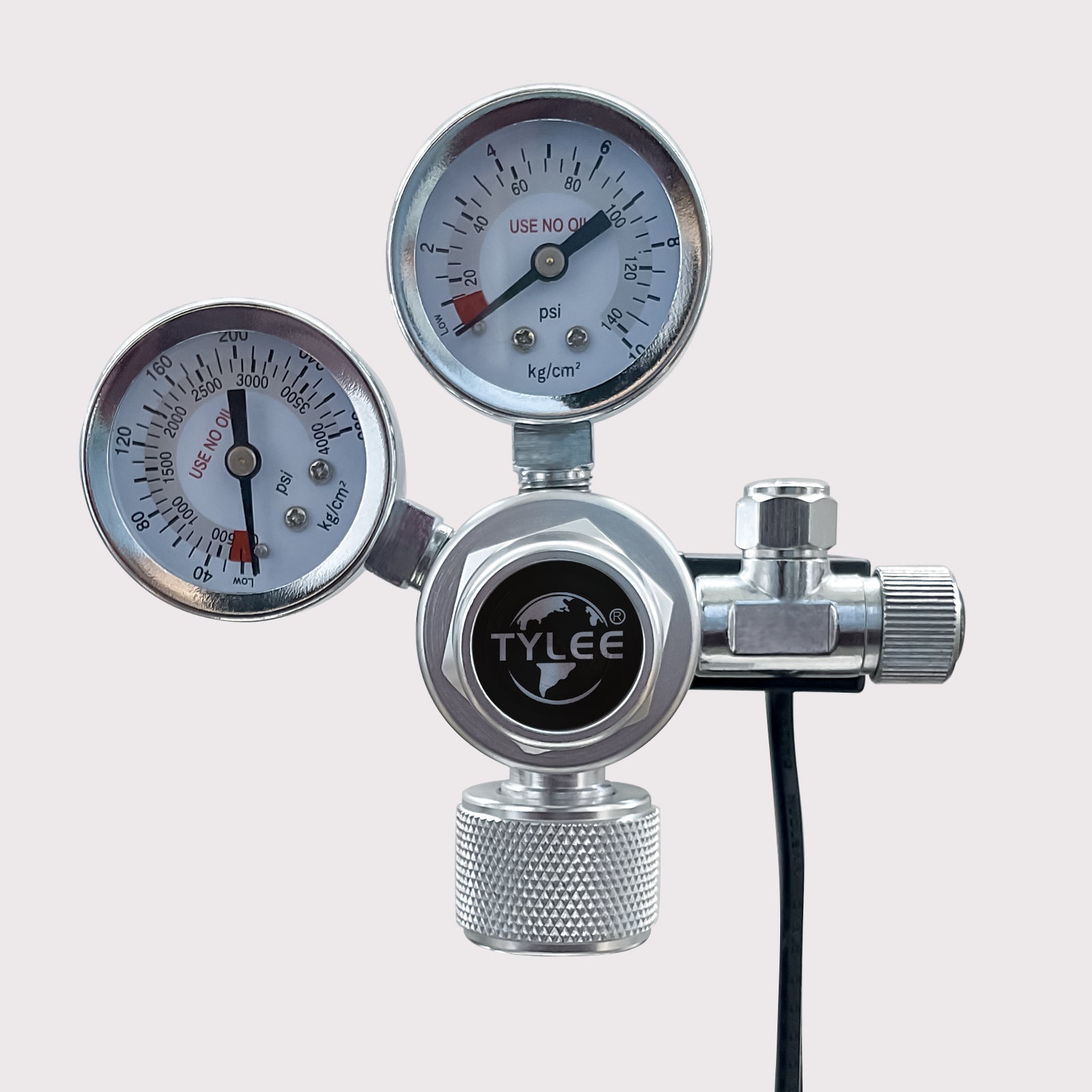 Pressure Reducing Valve with Solenoid Valve Dual Gauges for Aquarium