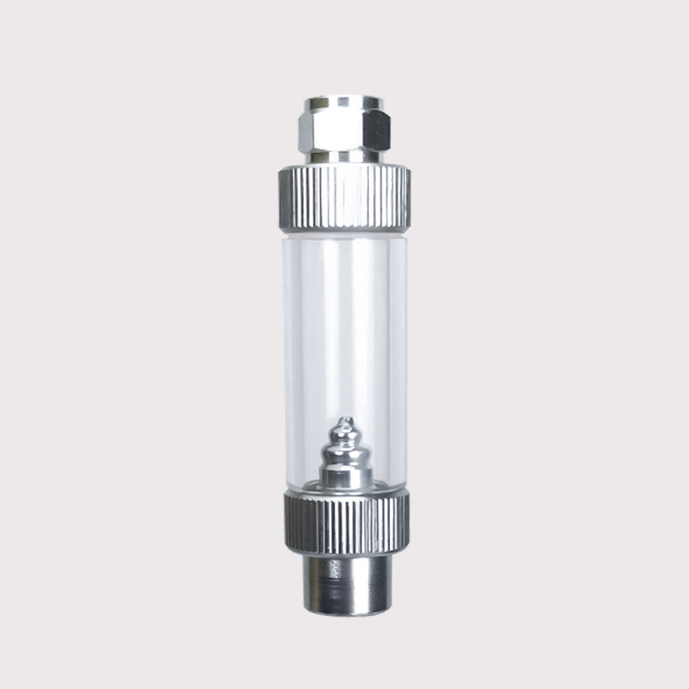 Metal CO₂ Bubble Counter with Check Valve