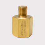 Aquarium CO₂ Regulator Conversion Adapter, 5/8-18UNF Female to 3/8-24UNF Male Thread Brass Connector