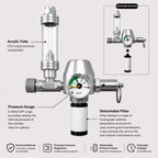2L CO2 Reaction Bottle for DIY Planted Aquarium System with CO2 Regulator