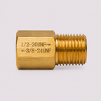 Brass Thread Adapter 1/2-20 UNF Male to  3/8-24 UNF Female