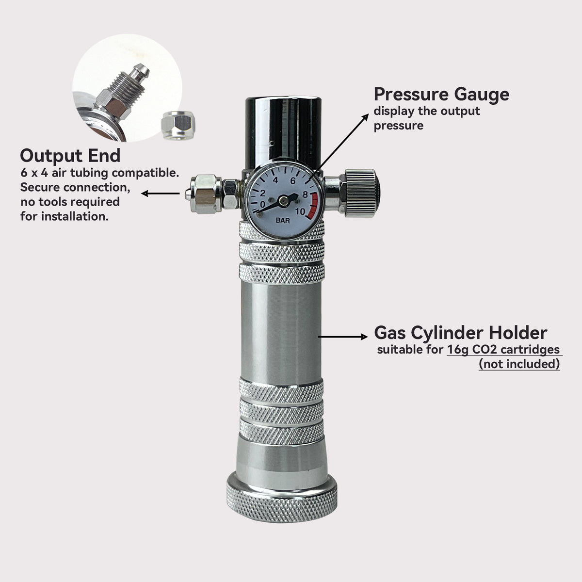 Desktop CO2 Pressure Regulator for Aquarium