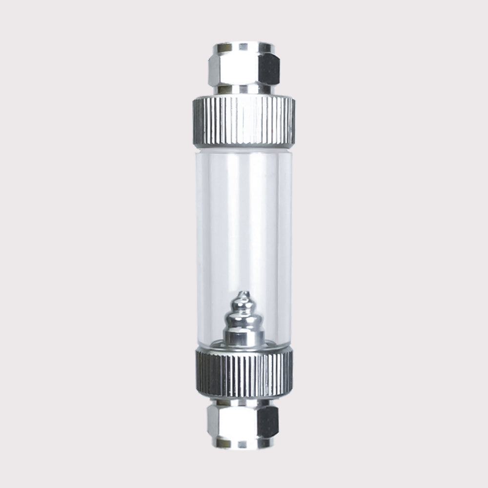 Metal CO₂ Bubble Counter with Check Valve