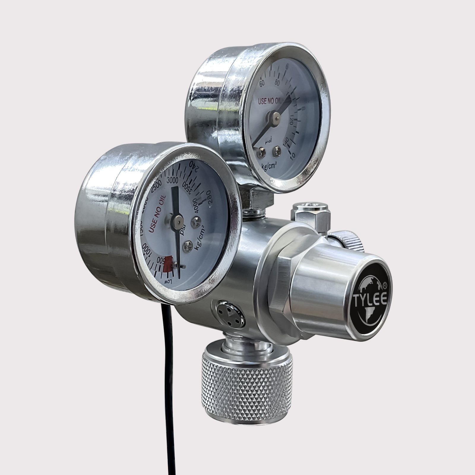Pressure Reducing Valve with Solenoid Valve Dual Gauges for Aquarium