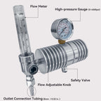 CO2 Regulator with Flow Meter for Outdoor Welding