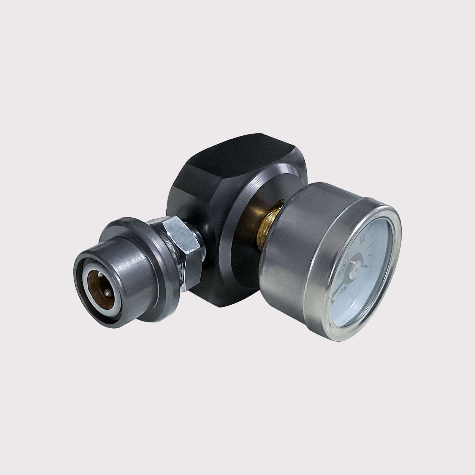 Tee Adapter with 0–16 Bar Pressure Gauge