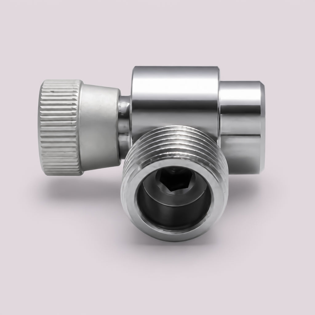 M10×1 to W21.8 CO₂ Adapter with Adjustable Valve Pin Knob for Disposable Cylinders