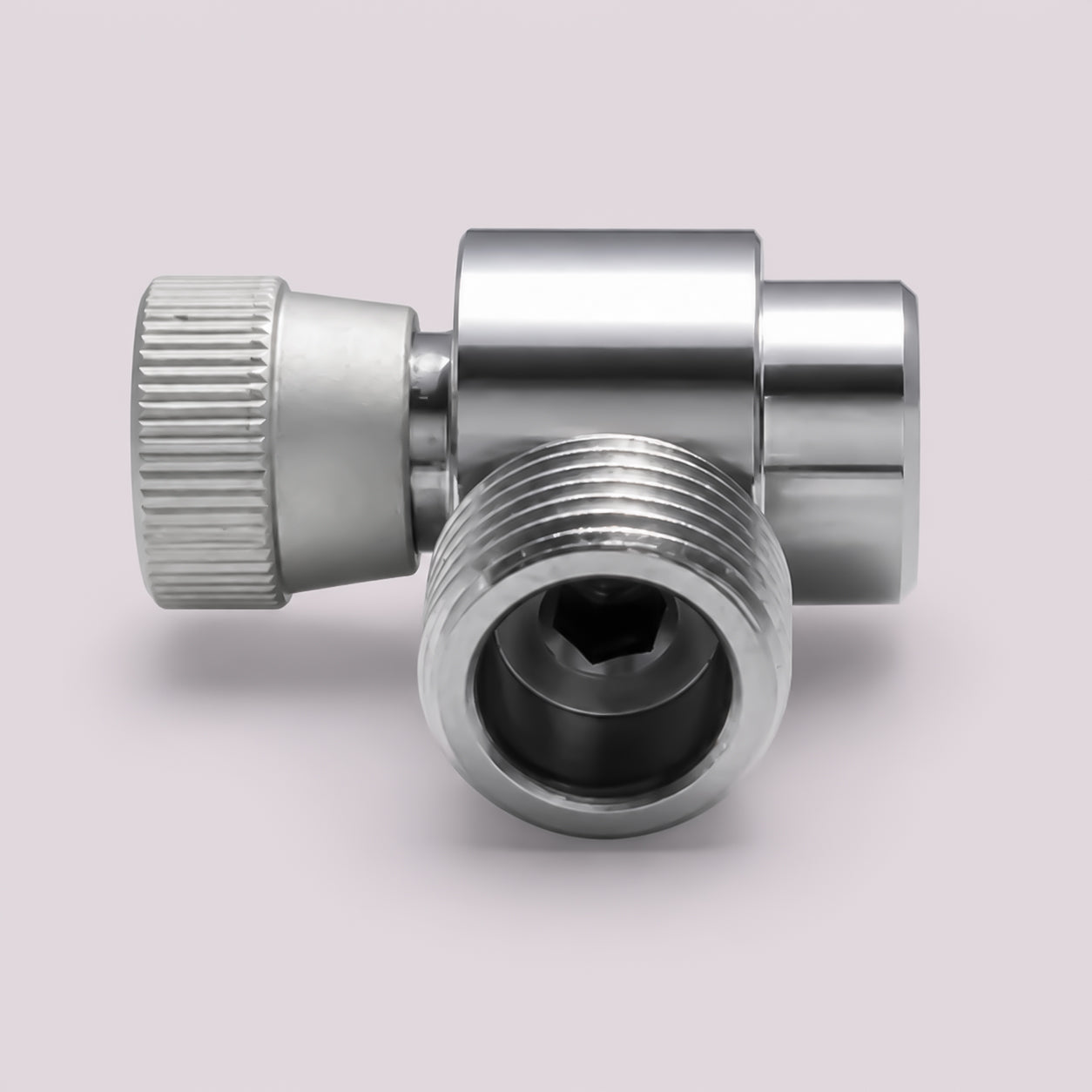 M10×1 to W21.8 CO₂ Adapter with Adjustable Valve Pin Knob for Disposable Cylinders