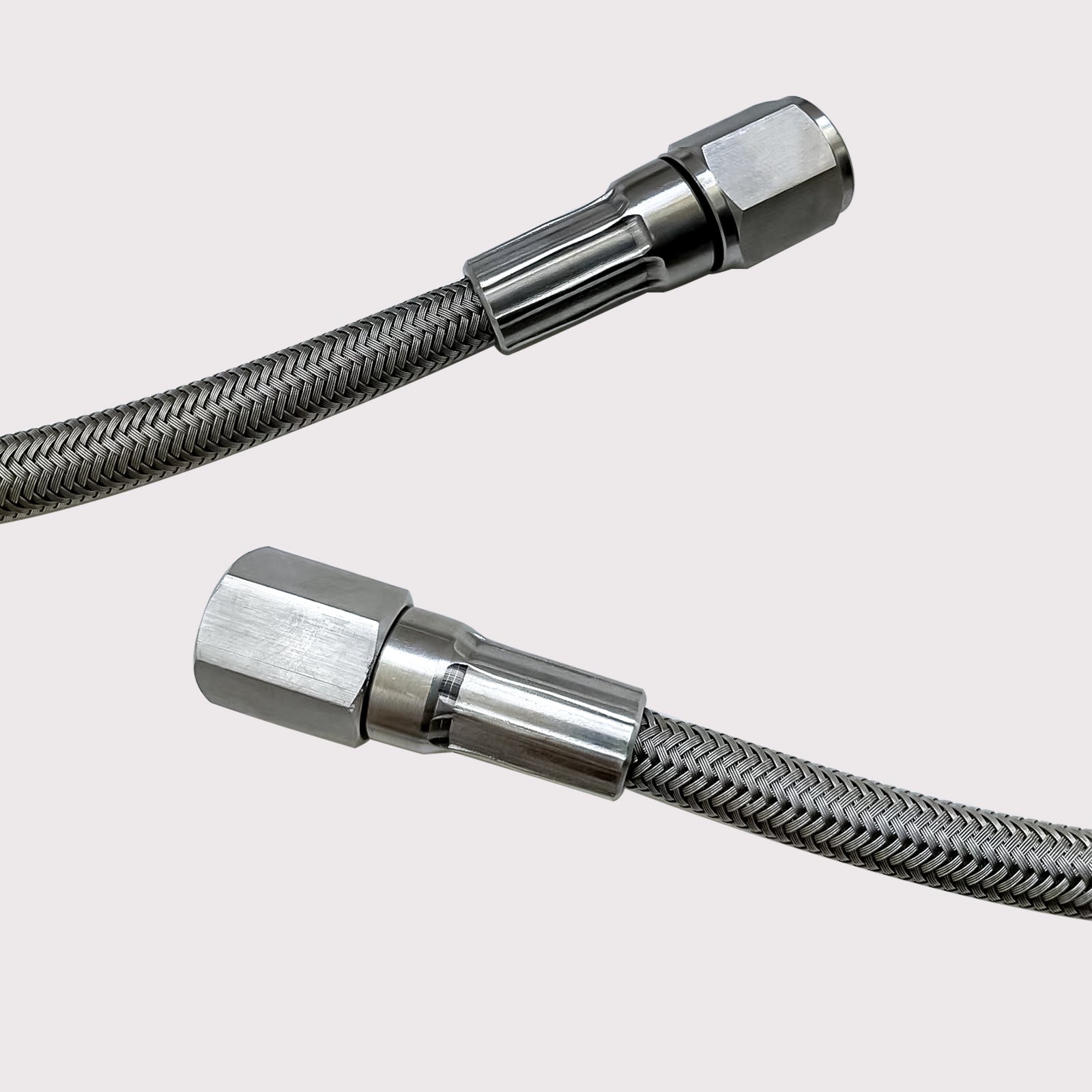 Stainless Steel Braided PTFE Teflon Hose with 7/16-20UNF Thread