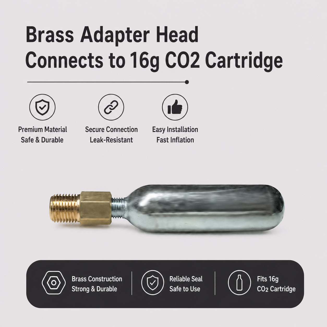Brass Thread Adapter 1/2-20 UNF Male to  3/8-24 UNF Female