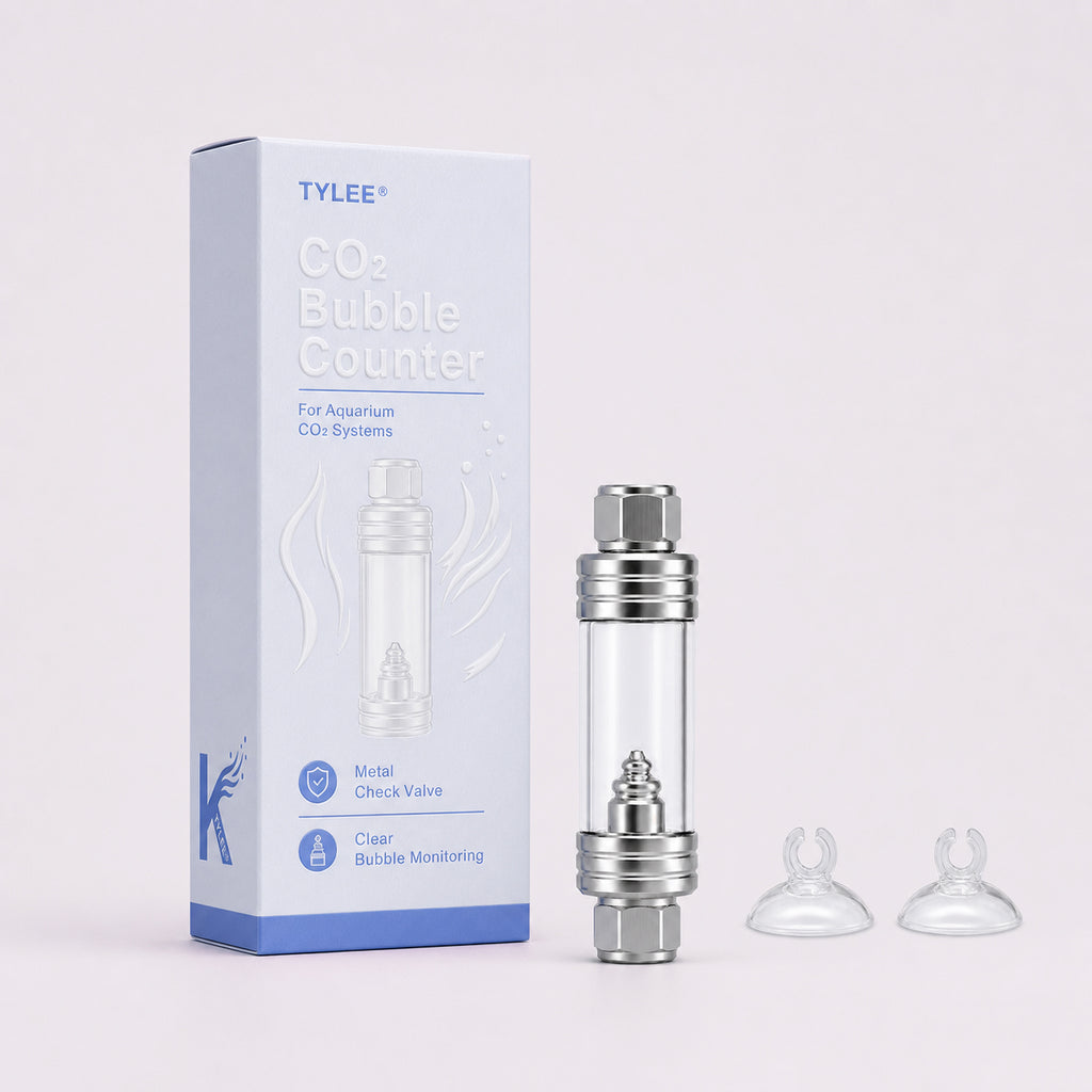 Aquarium CO2 Bubble Counter with Built-in Check Valve Inline Style