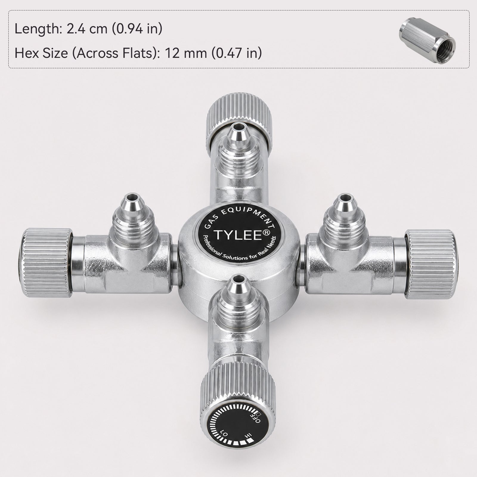 2-Way to 6-Way CO₂ Splitter with Needle Valves for Aquarium CO₂ Regulators