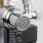 Dual Gauge Brass CO₂ Regulator with Solenoid Valve