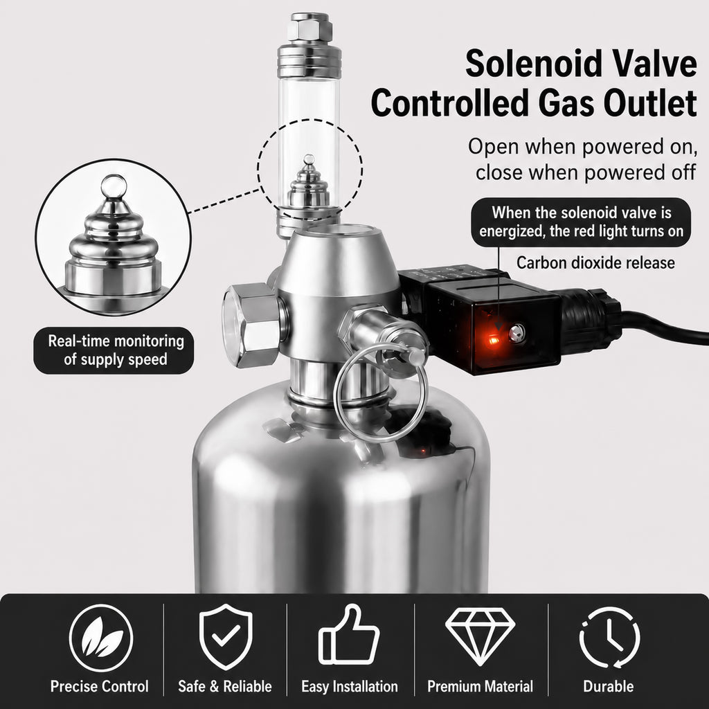 2L CO2 Reaction Bottle for DIY Planted Aquarium System with CO2 Regulator