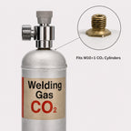 M10×1 to W21.8 CO₂ Adapter with Adjustable Valve Pin Knob for Disposable Cylinders