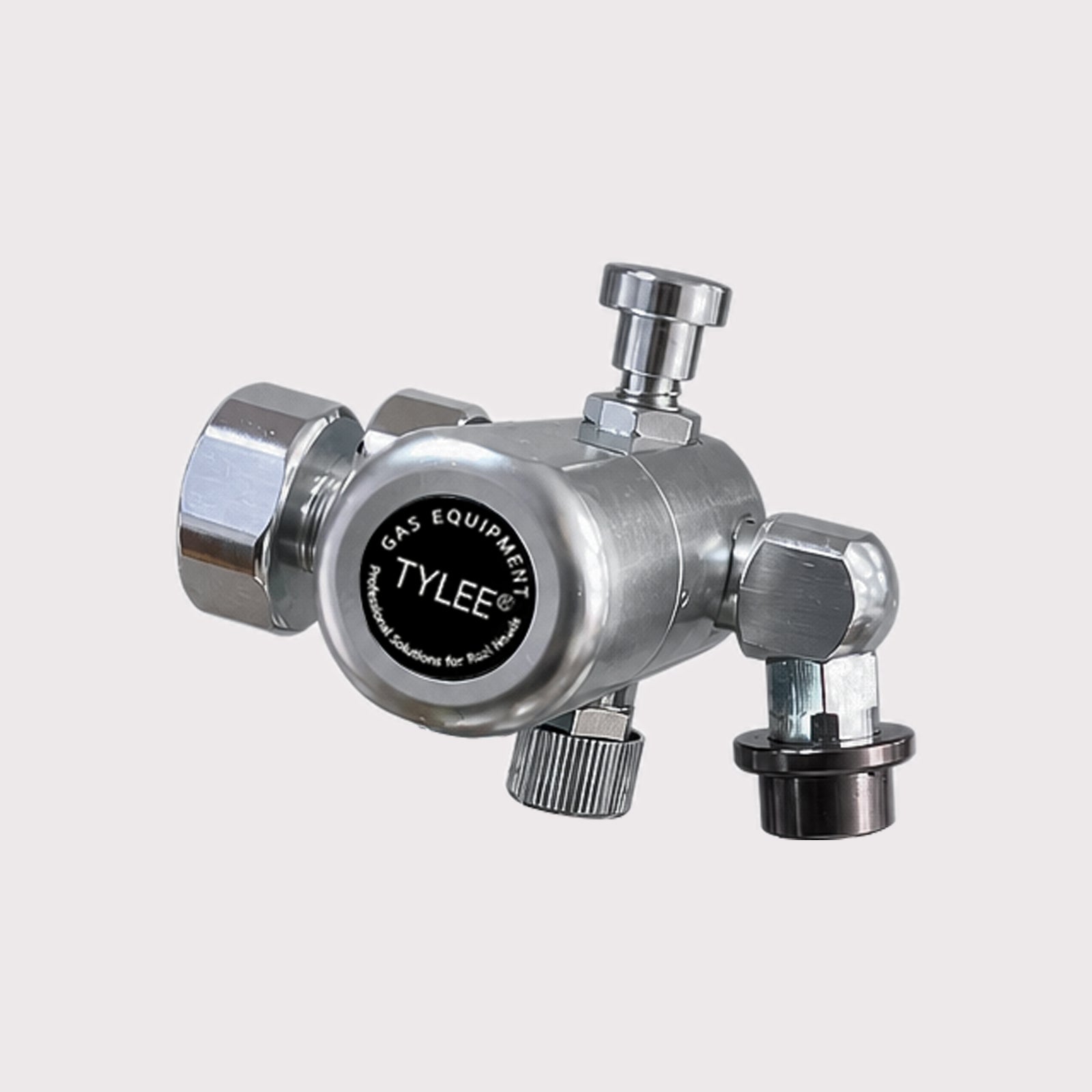 Dual-Stage Pressure Regulator with Dual Gauges & Push Button Valve