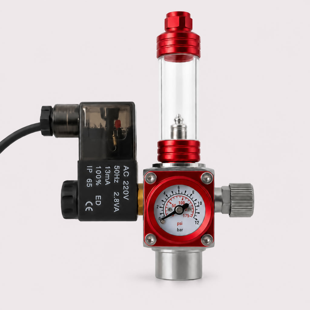 Aquarium CO2 Regulator with Solenoid Valve and Bubble Counter