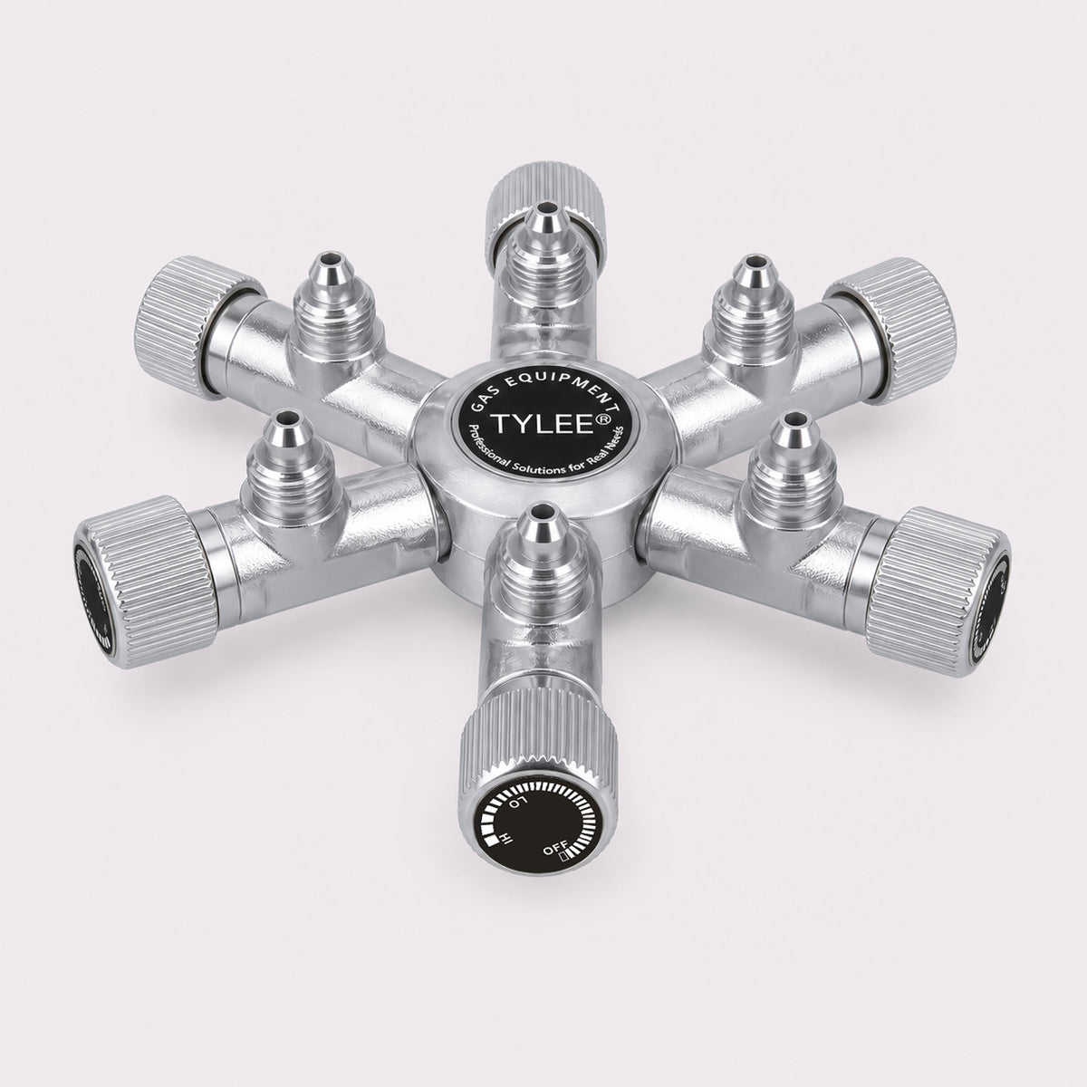 2-Way to 6-Way CO₂ Splitter with Needle Valves for Aquarium CO₂ Regulators