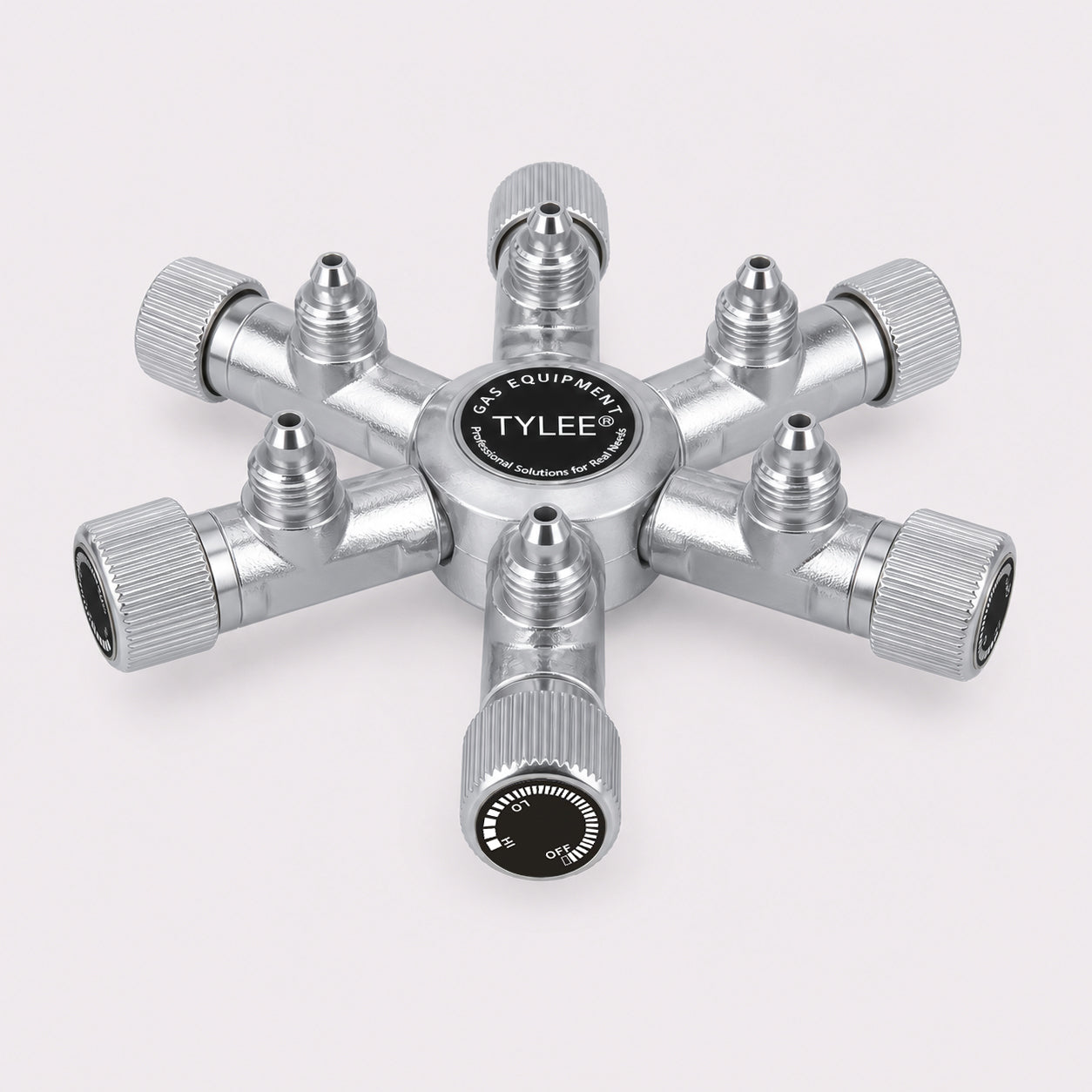 2-Way to 6-Way CO₂ Splitter with Needle Valves for Aquarium CO₂ Regulators