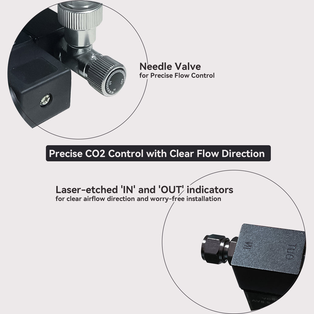 220V Solenoid Valve with Needle Valve EU Plug