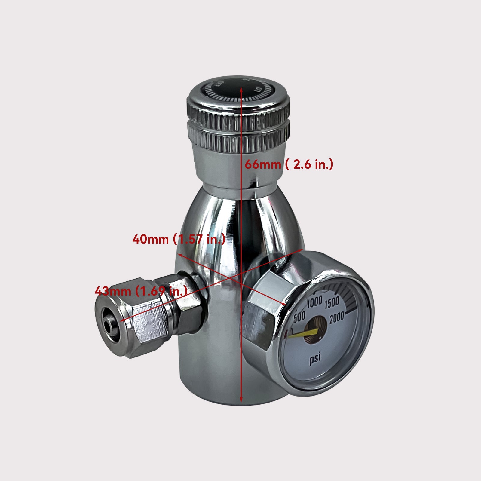 Needle Valve with Mini Gauge for Flow Control