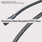 Stainless Steel Braided PTFE Teflon Hose with 7/16-20UNF Thread