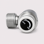 Adjustable valve pin control knob on CGA320 paintball CO₂ cylinder adapter