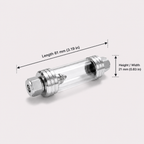 Aquarium CO2 Bubble Counter with Built-in Check Valve Inline Style