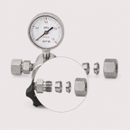 304 Stainless Steel Gas Pressure Regulator with 6/8/10mm Compression Fittings
