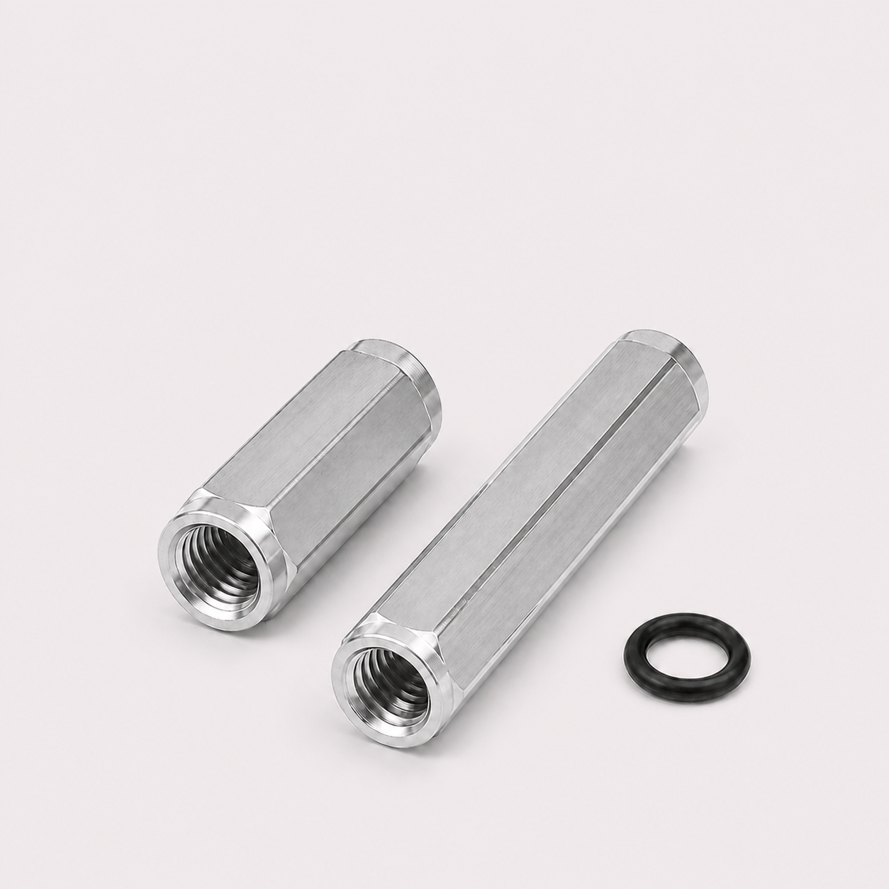 Brass Hex Spacer Sleeve Hex Long Coupling Nut M10x1 Threaded Rod Connector, 1 Set
