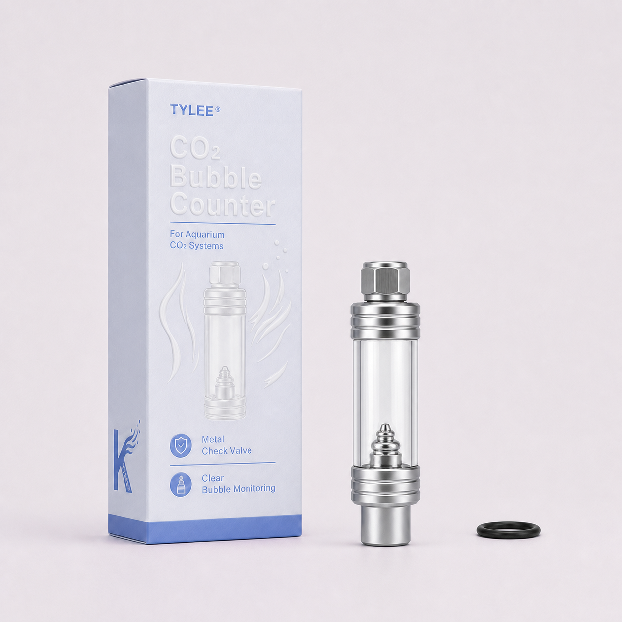 CO2 Bubble Counter CO2 Regulator Needle Valve Compatible for Aquarium