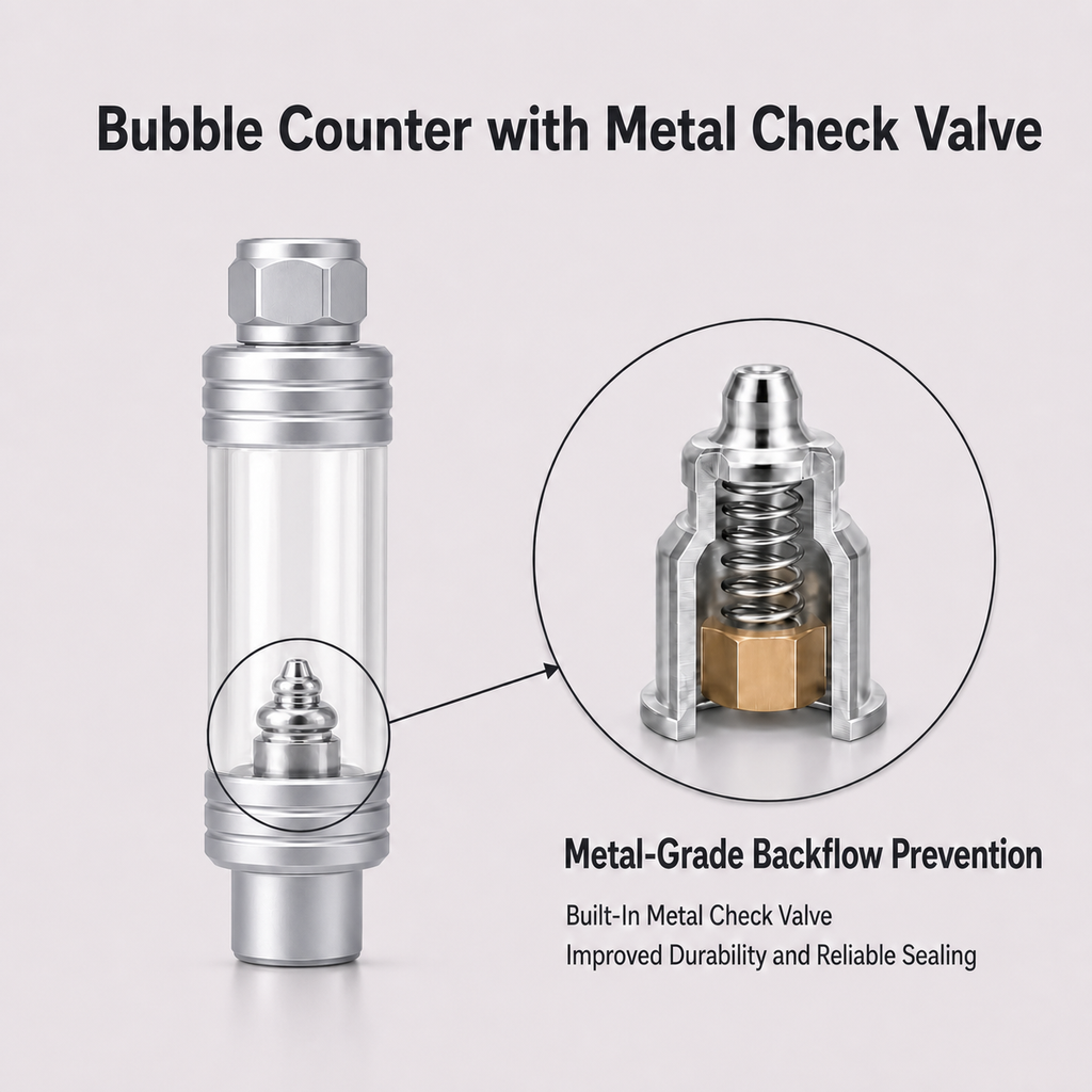 CO2 Bubble Counter CO2 Regulator Needle Valve Compatible for Aquarium