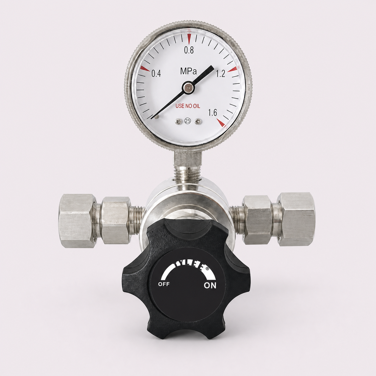 304 Stainless Steel Gas Pressure Regulator with 6/8/10mm Compression Fittings
